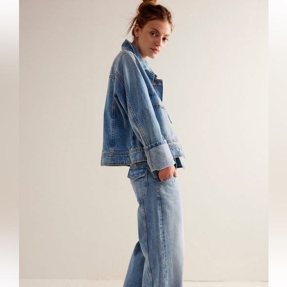 FREE PEOPLE Suzy Denim Jacket (size XL) - NWT - Picture 4 of 7